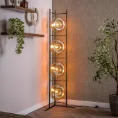 Zijlstra Vloerlamp Soll, crème / amber, Woon-/ Eetkamer, Glas, Modern, vloerlamp