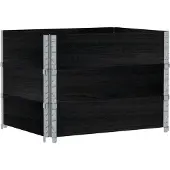 vidaXL Plantenbak 80x60 cm massief grenenhout zwart