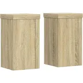 vidaXL Plantenstandaards 2 st 10x10x18 cm bewerkt hout sonoma eiken