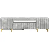 vidaXL LED tv-meubel ARNHEM 153 x 35 x 43 cm Betongrijs Bewerkt hout