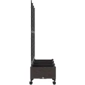 vidaXL Tuinsteker met schutting en wielen 3 st Bruin PP