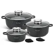 Edenberg 6-delige Marmite Set met Deksel - Geschikt voor Inductie
