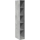 vidaXL Garderobekast, betonkleur, 30x50x200 cm, houtvezelplaat