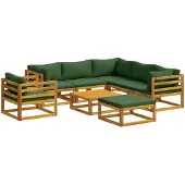 vidaXL Bankstel 8 st Naturel Massief Acacia Hout