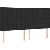 vidaXL Hoofdbord zwart 200x5x118/128 cm kunstleer