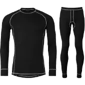Top Swede : 9935 Set Base Layer, Maat XS Zwart