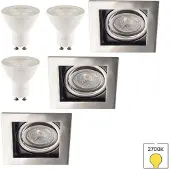 Lybardo - Inbouwspots 3-pack - Kantelbaar + LED Spot 2.4W - Warmwit Licht