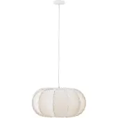 Ptmd Myka Cream Jute Hanging Lamp Flat Round Shape S