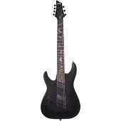 Schecter Damien 7 MultiScale Satin Black LH linkshandige elektrische gitaar