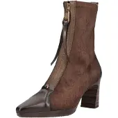 Hispanitas Dames Bruine leren Bangkok enkellaarsjes (39), Leer, 3 tot 5 cm, Ritssluiting, Casual HI265085
