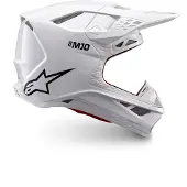 Alpinestars Supertech S-M10 Solid Helm Ece 22.06 Wit Glanzend Maat XL