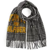 Tommy Hilfiger Sjaal 'VARSITY' safraan / zwart / natuurwit