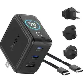 Bmx GaNsta 70 Watt USB-C Oplader Met Display