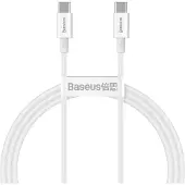 Baseus Superior, 1 meter, USB-C naar USB-C, USB 2.0, 0,48 Gbit/s, wit