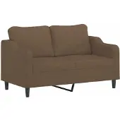 vidaXL Tweezitsbank 140 cm stof bruin