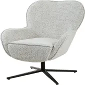 LivingFurn Fauteuil Sven - Beige Stof - Draaibaar