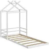 VitaliSpa vloerbed Roofy, Wit, 90x200