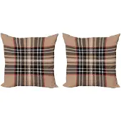 Abakuhaus kariert kussenhoesenset – 2x45x45 cm – dubbelzijdig bedrukt – rits