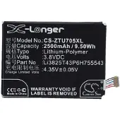 123accu ZTE Li3825T43P6H755543 accu (2500 mAh, huismerk)