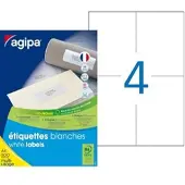 Agipa Adresetiketten, 105 x 148,5 mm, witá