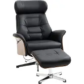 HOMCOM relaxfauteuil met voetenbank, tv-fauteuil met ligfunctie, comfortabele fauteuil