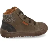 Develab leren sneakers - kaki Groen Jongens Leer - maat 28