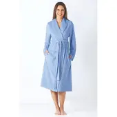 Hajo Badstof dames badjas hemelsblauw | Maat 48/50