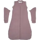 Lodger Hopper - Baby Slaapzak Winter met afritsbare mouwen - 80cm - 3.3 TOG - Autostoel - Paars - Winterslaapzak