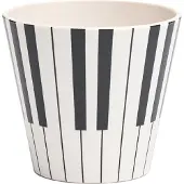 Quy Cup - 90ml Ecologische Reis Beker - Espressobeker “Pianoforte” 7x7x7cm