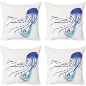 Abakuhaus Kwal – Decoratieve kussenhoes 50x50 cm – 4-pack – dubbelzijdig