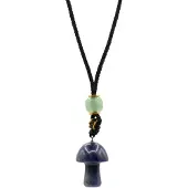 AW Gifts Koordketting met edelsteenhanger - Sodalite paddenstoel
