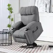 MODFU Relaxfauteuil - Elektrisch - Massagefunctie - Sta-op Functie - Grijs