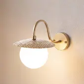 Opviq Wandlamp Anemon, dimbaar, messing / goud, Woon-/ Eetkamer, metaal, wandlamp