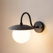 Opviq Wandlamp Anemon, dimbaar, zwart, Woon-/ Eetkamer, metaal, wandlamp