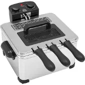 HOMCOM Friteuse met een inhoud van 5 liter, instelbare temperatuur en timer, 2000 W
