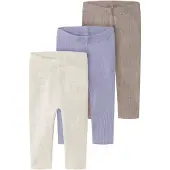 Name it Leggings beige / blauw / wit