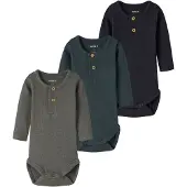 Name it Rompertje/body blauw / bruin / grijs