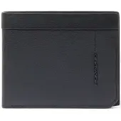 Piquadro Russel Portemonnee RFID-bescherming Leder 10.5 cm zwart