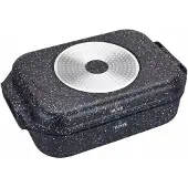 Zilner Premium Braadpan met Grillplaat 2-in-1, 6L, Marmer Coating