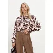 NUKUS Nkf02138 392 adora blouse zebra offwhite/cherry