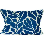Fine Little Day Leaves kussenhoes 48x68 cm Wit-blauw
