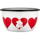 Muurla Moomin emaillen kom 60 cl Heart
