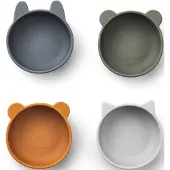 Liewood Schaal 'Iggy' donkerblauw / grijs / oranje / offwhite