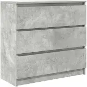 vidaXL Dressoir, betonkleur, 80x35x76 cm, houtvezelplaat