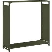 vidaXL Brandhoutrek 90x28x90 cm koudgewalst staal olijfgroen