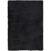 vidaXL Hoogpolig vloerkleed NAVARRA 160x230 cm polyester zwart