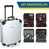 Kinzo Gereedschapskoffer, gevuld met 187-delige set.