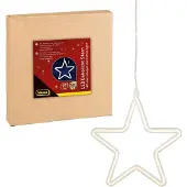 Idena LED-dekorlamp Ster, 50 cm, warm wit licht, 6 uur timer