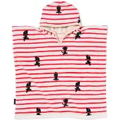 HEMA Takkie kinderponcho 60x60cm strepen (rood)