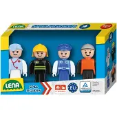 Lena Speelfiguurset, blau. Inhoud: dokter, brandweerman, politieagent, bouwvakker. Compatibel met de voertuigseries TRUXX en TRUXX². Geschikt voor binnen- en buitengebruik. Vanaf 12 maanden